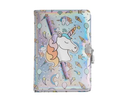 Miquel Rius Back2Fun Diario Secreto Holografico Unicornio - Cierre con Candado - Lapiz Incluido