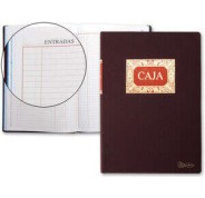 Miquel Rius Libro de Caja M.D con Entradas y Salidas - Tamaño Folio Natural - 100 Hojas - Forrado en Tela - Detalles en Stamping - Corte de Color Azul