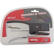 MKtape MK7 Pack de Grapadora de Tenaza + 500 Grapas Nº 26/6 - Hasta 20 Hojas - Color Negro