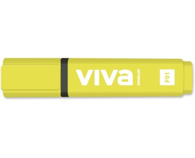 Molin Viva Marcador Fluorescente - Trazo entre 1 y 5mm - Tinta con Base de Agua - Color Amarillo