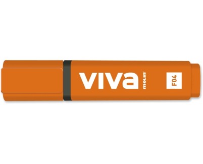 Molin Viva Marcador Fluorescente - Trazo entre 1 y 5mm - Tinta con Base de Agua - Color Naranja