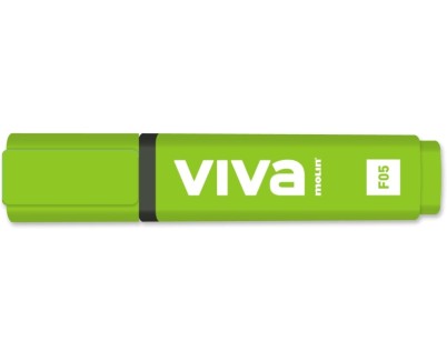 Molin Viva Marcador Fluorescente - Trazo entre 1 y 5mm - Tinta con Base de Agua - Color Verde