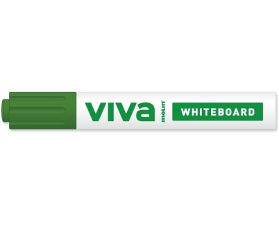 Molin Viva Rotulador para Pizarra Blanca - Punta Redonda de Fibra Sintetica - Trazo 3mm - Tinta con Base de Alcohol - Color Verde
