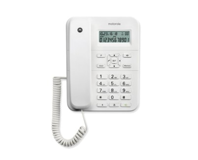Motorola CT202 Telefono Fijo - Manos Libres - Identificador de Llamadas - Color Blanco