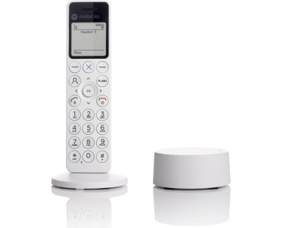 Motorola DOT411  Telefono Inalambrico Dect - Gran Pantalla LCD - Teclado Retroiluminado - Contestador Automatico Integrado - Manos Libres