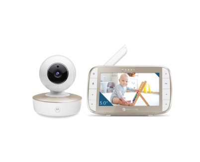 Motorola Nursery VM50G Vigilabebes con Camara - Vision Nocturna - Comunicacion Bidireccional - Pantalla 5\" - Sensor de Temperatura - Color Blanco