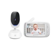 Motorola Nursery VM75 Vigilabebes con Camara - Sonidos de nanas - Comunicacion Bidireccional - Pantalla 5\" - Sensor de Temperatura - Color Blanco