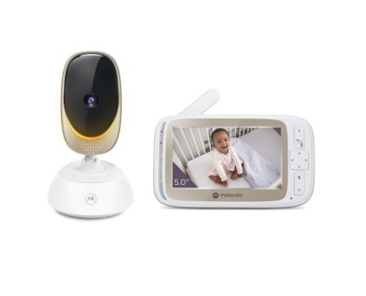 Motorola Nursery VM85 Connect Vigilabebes con Camara - Vision Nocturna - Conexion WIFI - Pantalla 5\" - Sensor de Temperatura - Color Blanco