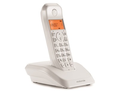 Motorola S1201 Telefono Inalambrico Dect - Identificador de Llamada - Contestador - Manos Libres - Color Blanco