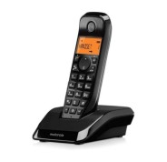 Motorola S1201 Telefono Inalambrico Dect - Identificador de Llamada - Contestador - Manos Libres - Color Negro