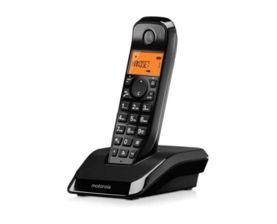 Motorola S1201 Telefono Inalambrico Dect - Identificador de Llamada - Contestador - Manos Libres - Color Negro