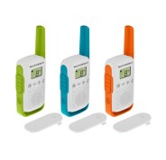 Motorola T42 Pack 3 Walkie Talkies - 16 Canales PMR446 - Alcance hasta 4Km - Autonomia hasta 18h