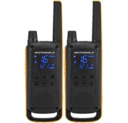 Motorola TLKR T82 Extreme Pack 2 Walkie Talkies - 16 Canales PMR446 y 121 Codigos - Alcance de hasta 10km en Campo Abierto - Autonomia hasta 18h - Color Negro/Amarillo
