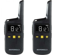 Motorola XT185 Pack 2 Walkie Talkies - 16 Canales PMR446 + 121 Codigos - Alcance de hasta 8km - Autonomia hasta 24h