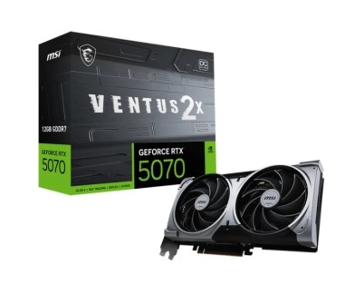 MSI GeForce RTX 5070 Ventus 2X OC Tarjeta Grafica 12GB GDDR7 Reflex 2 RTX AI DLSS4