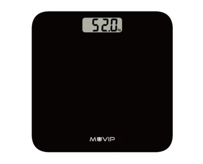 Muvip Bascula Digital de Baño - Capacidad 180Kg - Sensores Alta Precision - Color Negro