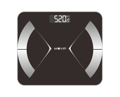 Muvip Body Muscle Bascula de Baño Digital Bluetooth - Pantalla LCD - Plataforma de Cristal Templado - 10 Memorias - Peso Max. 180kg - Auto Apagado