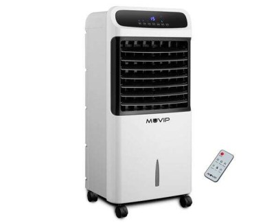Muvip Climatizador 12 Litros 80W High Power - 3 Velocidades - Pantalla LED - Temporizador - Caudal de Aire 600m3/h - Mando a Distancia