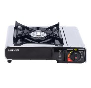 Muvip Cocina de Gas Portatil 1 Fuego - Encendido Automatico - Quemador de Aluminio - Sistema FSD - Proteccion Contra Sobretension - Maleta de Transporte
