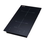 Muvip Cocina de Induccion Doble 3300W - 10 Niveles de Potencia - Apta para Encastrar o Sobremesa - Temporizador - Control contra el Sobrecalentamiento - Bloqueo Infantil