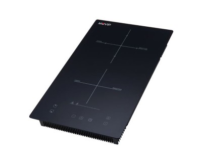 Muvip Cocina de Induccion Doble 3300W - 10 Niveles de Potencia - Apta para Encastrar o Sobremesa - Temporizador - Control contra el Sobrecalentamiento - Bloqueo Infantil