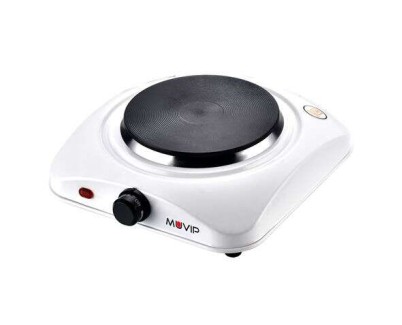 Muvip Cocina Electrica 1 Fuego 1000W - 5 Niveles de Potencia - Color Blanco