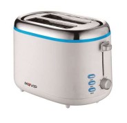 Muvip Design Tostadora de Pan 850W - Capacidad para 2 Rebanadas - 7 Niveles de Tostado - Funcion Calentar, Descongelacion y Recalentar - Parada Automatica y Manual