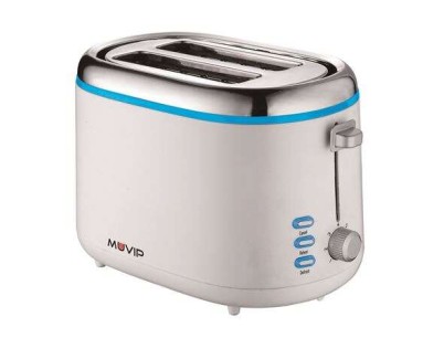 Muvip Design Tostadora de Pan 850W - Capacidad para 2 Rebanadas - 7 Niveles de Tostado - Funcion Calentar, Descongelacion y Recalentar - Parada Automatica y Manual