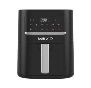 Muvip Freidora Aire Caliente 4.5L 1600W Pantalla Tactil - 10 Programas Preestablecidos - Cocina con 80% Menos Grasa - Olla Antiadherente - Temperatura Regulable 50-200ºC - Color Negro