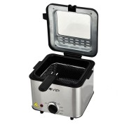 Muvip Freidora Electrica - 1.5 Litros - Asas Tacto Frio - Selector de Temperatura - Desmontable Para Facil Limpieza - Tapa con Ventana - 1000W