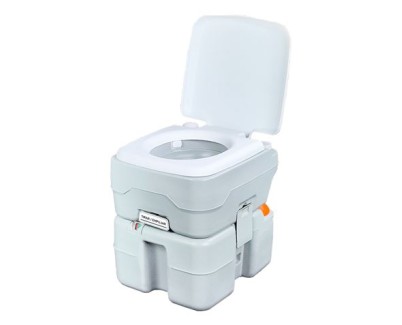 Muvip Inodoro Quimico Portatil 20 Litros con Nivel - Color Blanco
