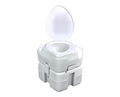 Muvip Inodoro Quimico Portatil 20 Litros Diagonal con Nivel - Color Blanco