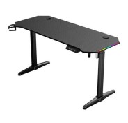 Muvip Mesa Gaming PRO1600 XL Motorizada Fibra Carbono - Luz RGB Sound