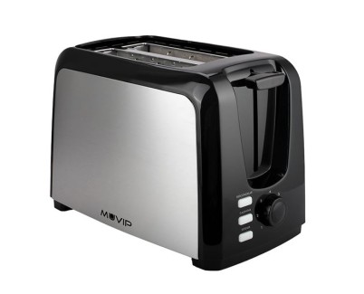 Muvip MV0621 Tostadora de Pan 750W - Capacidad para 2 Rebanadas - 7 Niveles de Tostado - Boton de Cancelacion - Funcion Descongelar y Recalentar - Funcion de Centrado - Bandeja Inferior Extraible para Limpieza