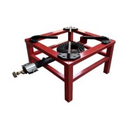 Muvip MV0628 Hornillo a Gas Portatil Reforzado - Quemador de Hierro Fundido - Potencia 7.5kW - Llave de Regulacion de Gas - Compatible con Butano y Propano - 1 Fuego - Color Rojo