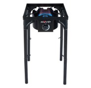 Muvip MV0633 Fogon de Gas Alta Potencia - Quemador de Hierro Fundido - Potencia 4,6kW - Estructura Reforzada  - Llave de Regulacion de Gas - Proteccion de Llama Contra el Viento - Color Negro