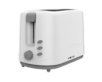 Muvip MV0643 Tostadora de Pan 750W - Capacidad para 2 Rebanadas - 6 Niveles de Tostado - Boton de Cancelacion - Funcion Descongelar y Recalentar - Bandeja Inferior Extraible para Limpieza