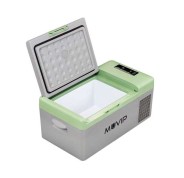 Muvip Nevera de Compresor Portatil 15 Litros 50W - Asas de Transporte - Compresor Silencioso - Color Gris