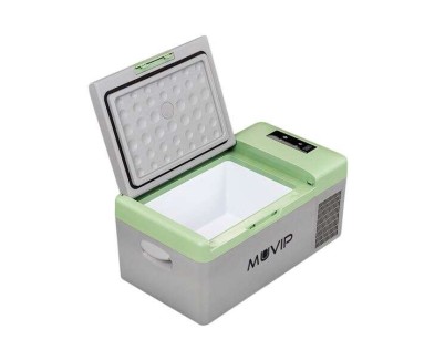 Muvip Nevera de Compresor Portatil 15 Litros 50W - Asas de Transporte - Compresor Silencioso - Color Gris