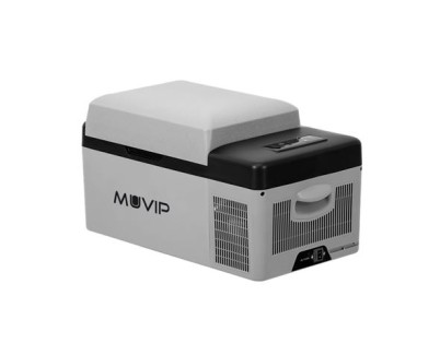 Muvip Nevera Portatil con Compresor 20L Bluetooth, USB - Temperatura -20º/+20º - Conexion 12/24/220V - Consumo 45W - Proteccion Bateria del Vehiculo - Compresor Silencioso - Medidas 59.8x32x32cm - Color Gris