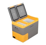 Muvip Nevera Portatil con Compresor 32 Litros Doble Zona - Asas de Transporte - Compresor Silencioso - Color Amarillo