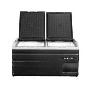 Muvip Nevera Portatil con Compresor LG 107 Litros Doble Zona - Doble Puerta - Compresor Silencioso - Color Negro