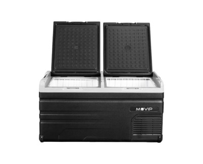Muvip Nevera Portatil con Compresor LG 107 Litros Doble Zona - Doble Puerta - Compresor Silencioso - Color Negro