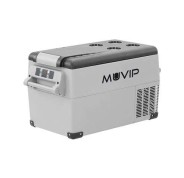 Muvip Nevera Portatil de Compresor 35L - Proteccion Bateria Vehiculo - Luz LED - Temperatura -20º/+20º - Conexion 12/24/220V - Consumo 50W - Compresor Silencioso - Asas Desmontables - Control Bluetooth - Medidas 693x345x381cm - Color Gris