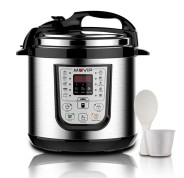 Muvip Olla a Presion Electrica - 6 Litros - 15 Programas Disponibles - 1000W - Display LED - Acero Inoxidable - Totalmente Desmontable - Control de Tiempo y Temperatura
