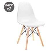 Muvip Pack 2 Sillas Design D100 - Color Blanco