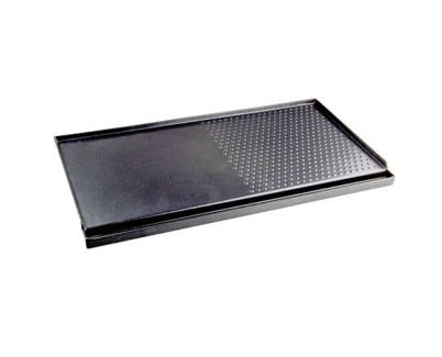 Muvip Plancha De Asar para Cocina Portatil - Zona Recoge Grasa - Bordes Antisalpicaduras - Revestimiento Antiadherente - Ideal para Cocinas Portatiles de 2 Quemadores  - Compatible con MV0612, MV0613