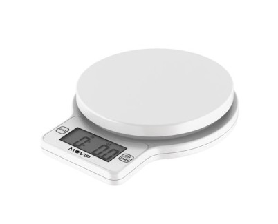 Muvip Round Kitchen Bascula de Cocina Digital - Sensor de Alta Precision - Apagado Automatico - Peso Max. 5kg