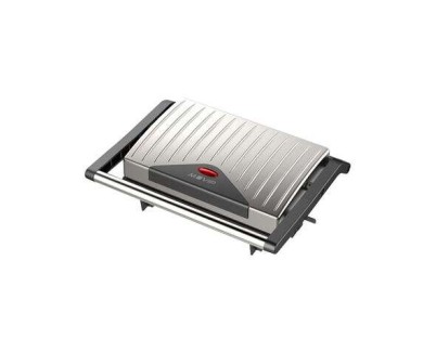 Muvip Sandwichera Grill Inox 750W - Placa Superior Basculante - Presion Uniforme - Asa Tacto Frio