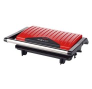 Muvip Sandwichera Placa tipo Grill Inox 750W - Placa Superior Basculante - Presion Uniforme - Asa Tacto Frio